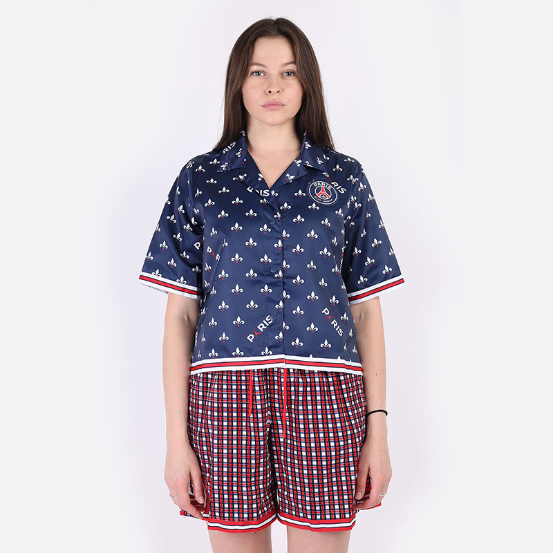 Женская рубашка Jordan Paris Saint-Germain Women's Short-Sleeve Printed Top (DC0451-410)  - цена, описание, фото 3